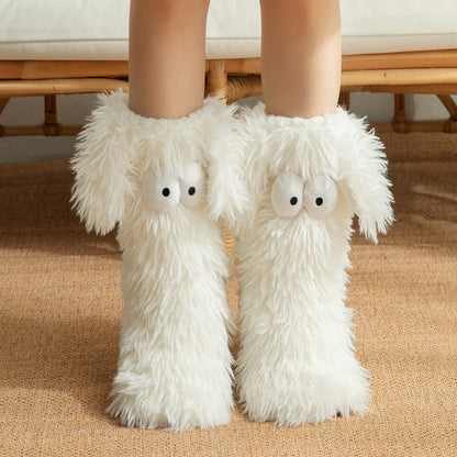 ⏳LAST DAY SALE 50% OFF! 💗 Women's Plush Slipper Socks 🧦 Thick Fleece-Lined & Anti-Slip | Warm, Cosy & Perfect for Indoor Winter Wear ❄️