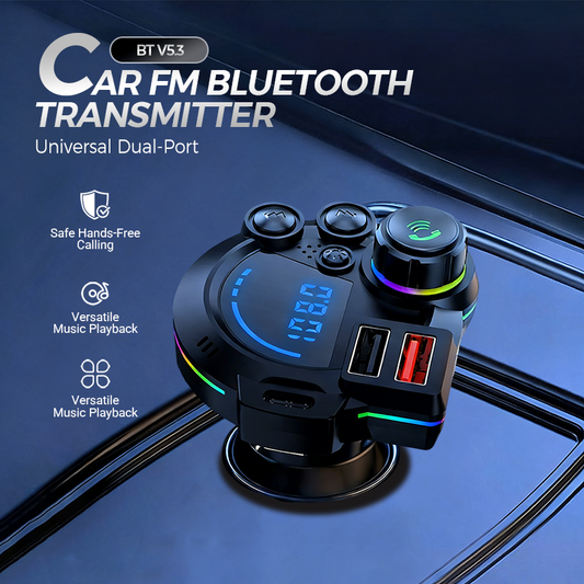📻 50% OFF NOW! 🚗 Universal Dual-Port Car FM Bluetooth Transmitter – Wireless Music, Hands-Free Calling & Dual USB Charger🔌