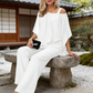 💥2026 Hot Sale 50% OFF🤩Women’s Irregular Chiffon Tops & Wide-Leg Pants Set🎀