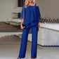 💥2026 Hot Sale 50% OFF🤩Women’s Irregular Chiffon Tops & Wide-Leg Pants Set🎀