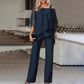 💥2026 Hot Sale 50% OFF🤩Women’s Irregular Chiffon Tops & Wide-Leg Pants Set🎀