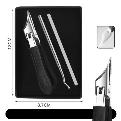 🔥50% Off Limited Time🚀Buy 1 Get 1 Free🎁Wide Jaw Opening Eagle Beak Angled Nail Clippers for Thick Nail 3-Piece Set✂️💅