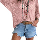 💥Hot Sales-50% OFF🔥Womens Bohemian-Inspired Beige Crochet Top with V-Neck🎽