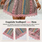 📢📢40% OFF !! ⏰The Bohemian Lace Trim Dress: V-neck, Long Sleeves, All-over Print👗