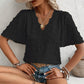 📢📢50% OFF !! ⏰Women's Jacquard V-Neck Butterfly Sleeve Top👚
