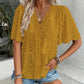 📢📢50% OFF !! ⏰Women's Jacquard V-Neck Butterfly Sleeve Top👚