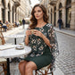 📢📢35% OFF !! ⏰Women's Elegant Floral Print Overlay & Dress Set👗