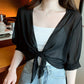 👚 52% OFF NOW! 📢🎁Buy Now Get Free Gift ⏳ Women's Chiffon Tie-Front Top – Summer layering essential – Lightweight, breathable & perfect for beach or brunch 🌸