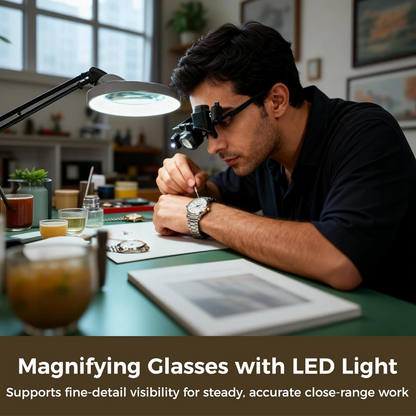🛠️✨ FLASH SALE 50% OFF! Professional Head Mount Magnifying Glass – Clear Lens, LED Illumination & Perfect Tool for DIY Repairs 🔍