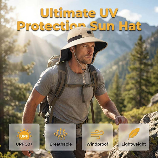 🔥50% Off Limited Time💥UPF 50+ Wide Brim Sun Hat with Neck Flap🎁with Free Gift🚀