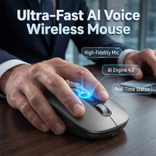 ⏳Limited-time 50% off⏰AI Smart Voice Wireless Mouse Real-Time Translation, Silent Click  Boosts Productivity For Work & Study! ⚡🖱️💬