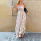 📢📢50% OFF !!🎁Free Gift⏰Women's Striped Cami Maxi Dress👗