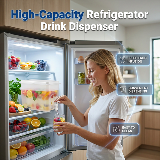 🔥50% Off Limited Time🚀Large Capacity Fridge Cold Water Kettle Slim Heat Resistant Beverage Dispenser🧊🍍