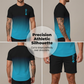 📢📢40% OFF !! 🎁Free Gift⏰Men's 3D Gradient T-Shirt and Shorts Set Casual Summer 2-Piece Outfit🎽