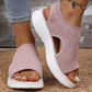 ☀️ 50% Off – Women's Breathable Knit Platform Sandals | Lightweight Comfort & Style👟