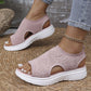 ☀️ 50% Off – Women's Breathable Knit Platform Sandals | Lightweight Comfort & Style👟
