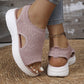 ☀️ 50% Off – Women's Breathable Knit Platform Sandals | Lightweight Comfort & Style👟