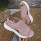 ☀️ 50% Off – Women's Breathable Knit Platform Sandals | Lightweight Comfort & Style👟