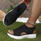 ☀️ 50% Off – Women's Breathable Knit Platform Sandals | Lightweight Comfort & Style👟