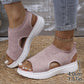 ☀️ 50% Off – Women's Breathable Knit Platform Sandals | Lightweight Comfort & Style👟