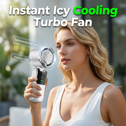 🔥Hot Sale 50% Off🧊Foldable Handheld Fan with Semiconductor Cooling Plate🍃❄️