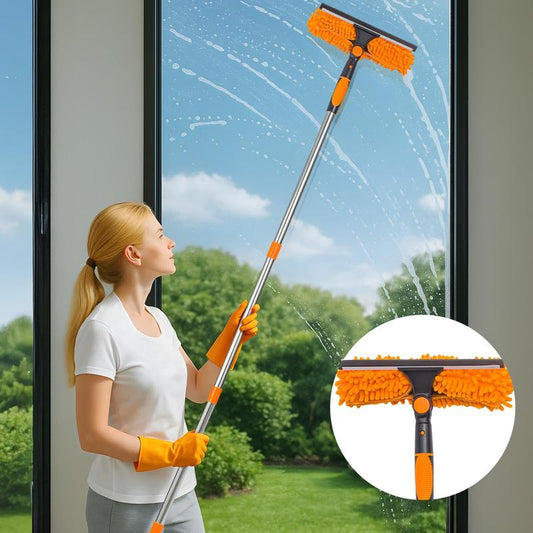 🔥50% OFF🧹2-in-1 Window Squeegee with Long Extension Pole🫧
