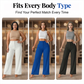 🌿 Ladies' Solid Wide Leg Trousers — Loose Fit | Side Pockets | Versatile Neutral Colours
