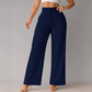 🌿 Ladies' Solid Wide Leg Trousers — Loose Fit | Side Pockets | Versatile Neutral Colours