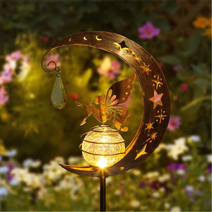 📢📢40% OFF !! ⏰Solar Fairy Moon Garden Stake Light💡🏡