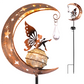 📢📢40% OFF !! ⏰Solar Fairy Moon Garden Stake Light💡🏡