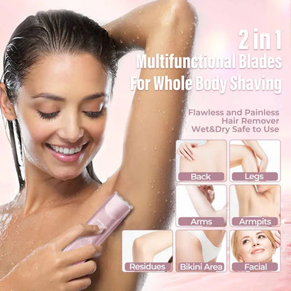 💜52 % OFF !!💜✨【Dual-Head Epilator】IPX7 Waterproof - Hair Removal & Trimming