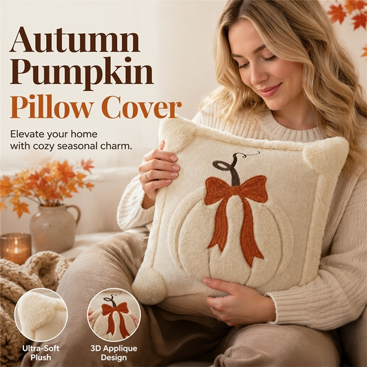 📢📢40% OFF !! ⏰Cozy Pumpkin Throw Pillow Cover🎃🍁 