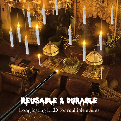 🎃💡Halloween Magic Wand Remote Floating LED Candle Lights🦇