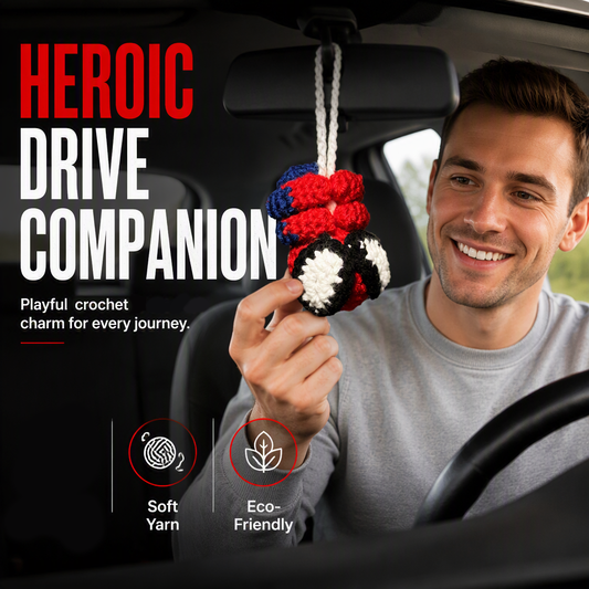 🔥Hot Sale⏰Buy 2 Get 1 Free✨Crochet Spider Car Hanger Ornament🕷️🕸️