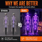 🎁💀Halloween Hot Sale 70% OFF🎃Solar Skeleton Ground Stake Lights Outdoor Waterproof Halloween Decor Lights