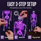 🎁💀Halloween Hot Sale 70% OFF🎃Solar Skeleton Ground Stake Lights Outdoor Waterproof Halloween Decor Lights