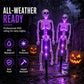 🎁💀Halloween Hot Sale 70% OFF🎃Solar Skeleton Ground Stake Lights Outdoor Waterproof Halloween Decor Lights