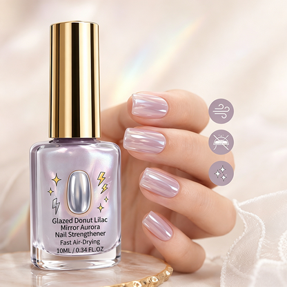 💜 Last Day Special Price £7.99‼️🪞Lilac Glossy Mirror Nail Strengthener｜2‑in‑1 Nail Hardener & Gloss Manicure Finish💅