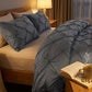 📢📢40% OFF !! ⏰3-Piece Pintuck Pleated Duvet Cover & Pillowcases Set