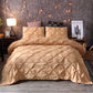 📢📢40% OFF !! ⏰3-Piece Pintuck Pleated Duvet Cover & Pillowcases Set
