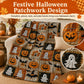 ⏳LAST DAY SALE 50%🎃Halloween Patchwork Flannel Blanket👻