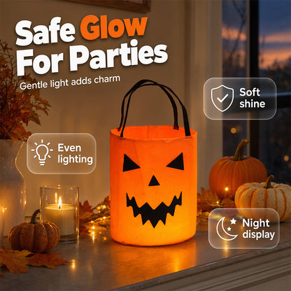 🎃🦇Light Up Halloween Candy Bucket🪄🧹
