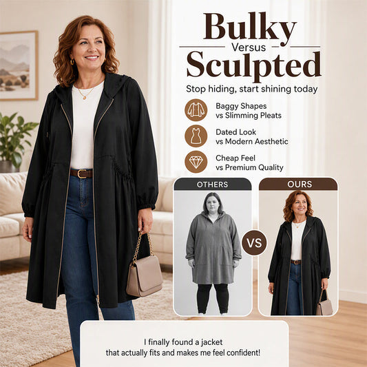 🧥 Plus Size | Women's Mid-Length Hooded Everyday Jacket🧥
